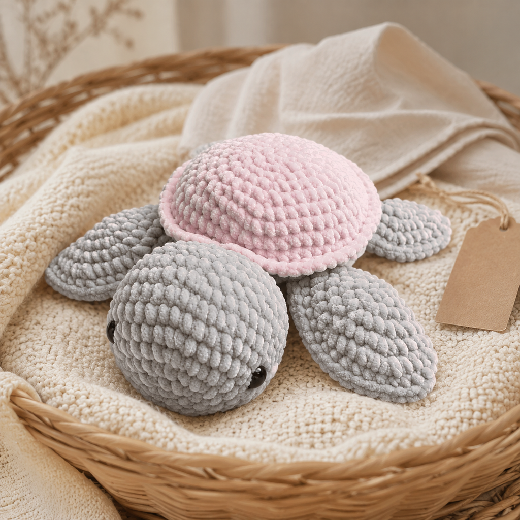 Pippa Plush Turtle Crochet Pattern – Beginner Amigurumi