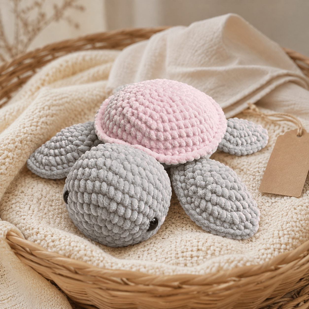 Pippa Plush Turtle Crochet Pattern – Beginner Amigurumi
