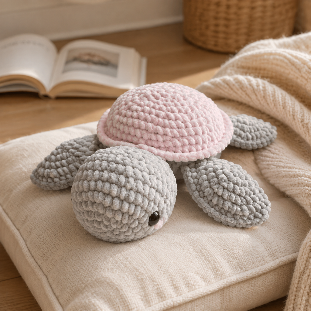 Pippa Plush Turtle Crochet Pattern – Beginner Amigurumi