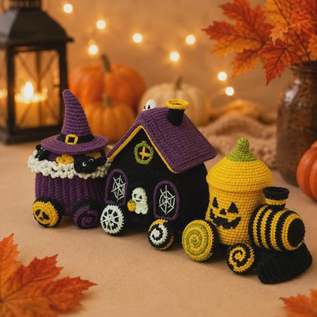 Halloween Train Amigurumi Crochet Pattern